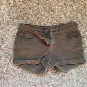Dark green BDG jean shorts